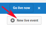 youtube new live event