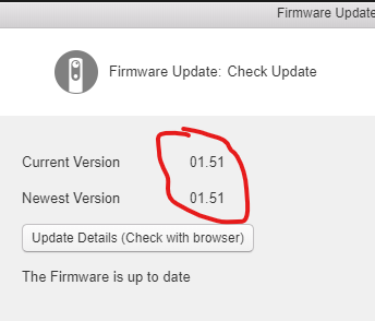 Confirm firmware desktop